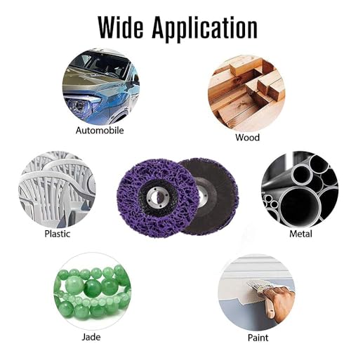 Azonee 3 Pack Strip Discs Stripping Wheel, for Angle Grinder Paint Strip Wheel Quick Abrasive Discs Rust, Oxidation, Paint Remover (4'' x 5/8'')