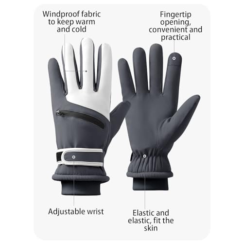 Gants d'Hiver Mitaines Tactiles Résistantes Au Vent Et Anti-Dérapant – vue 9