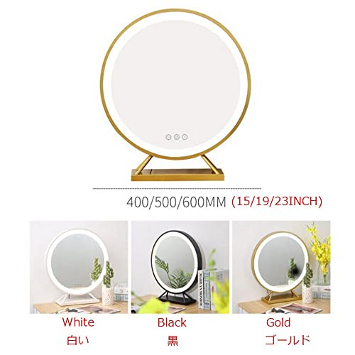 Espejo de maquillaje táctil redondo para iluminar estancias oscuras 5