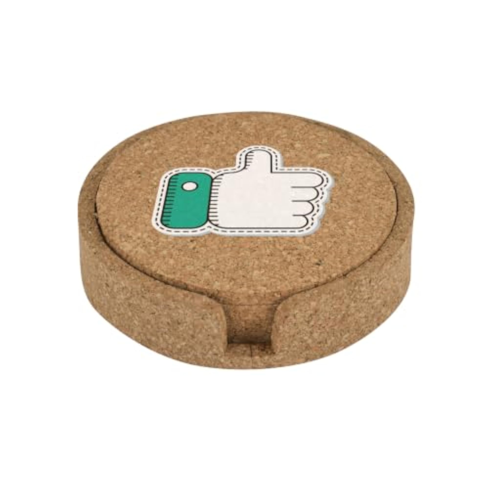 Printed Cork Coaster Set of 4, Design 33