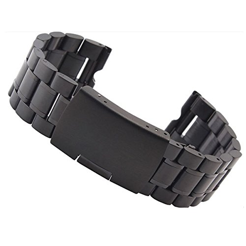 Gdluck Metal Watchband Strap Bracelet for Moto 360 1st Gen Smart Watch with Tools (Black Color)