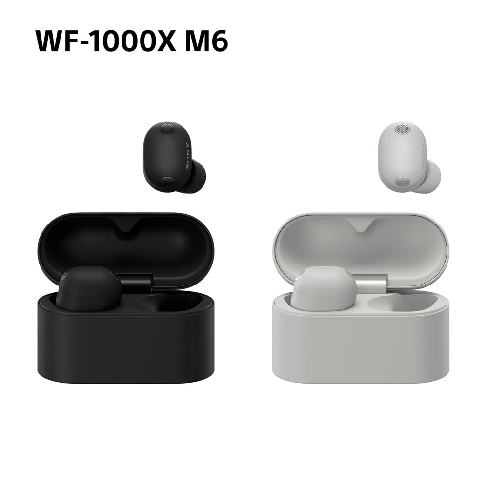 Sony WF-1000XM6: auricolari wireless top di gamma con noise cancelling, suono Hi-Res, chiamate nitide, EQ a 10 bande, autonomia fino a 24 ore NC on, IPX4, iOS/Android - Black