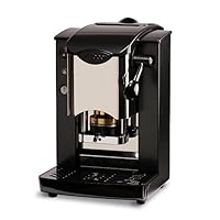 FABER COFFEE MACHINES | Modello Slot Inox | Macchina caffe a cialde ese 44mm | Pressacialda in ottone regolabile (NERO | NERO)