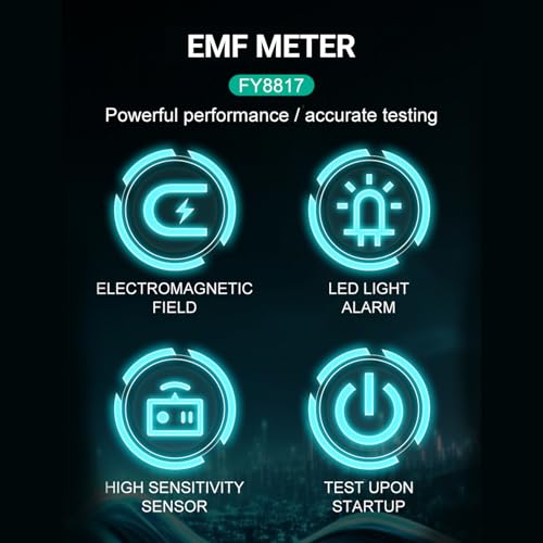 Medidor EMF portátil Weytoll con 5 LED detector campo magnético miniatura 4