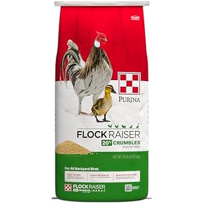 Purina | Flock Raiser Crumbles Poultry Feed | 50 Pound (50 LB) Bag