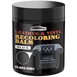 Leather Recoloring Balm, Black Leather Dye for Vinyl Furniture, Sofa, Car Seats & Shoes | Restore Scratched, Faded & Damaged Surfaces