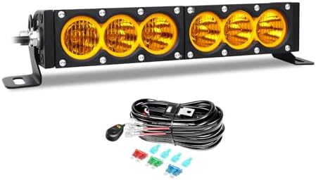 Willpower 12 inch Single Row Amber LED Light Bar 60W 4x4 Off Road...