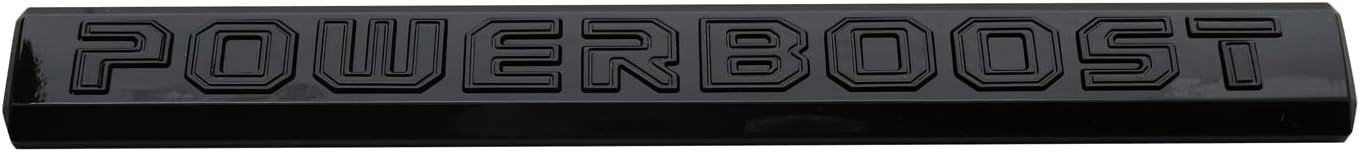 2pcs POWERBOOST Latter Emblem Left Door Badge Nameplate Replacement for 2019-2023 F-150 (Black)