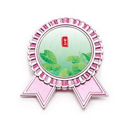 Broche ronde pluie de 24 rose solaire : finis les bijoux ternes