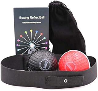 SagaSave Boxing Reflex Ball, 2/3/4 Different Boxing Ball with Headband, Boxing Reflex Ball Set Speed Training for Adult/Kids Best Boxing Equipment for Training, Hand Eye Coordination and Fitness