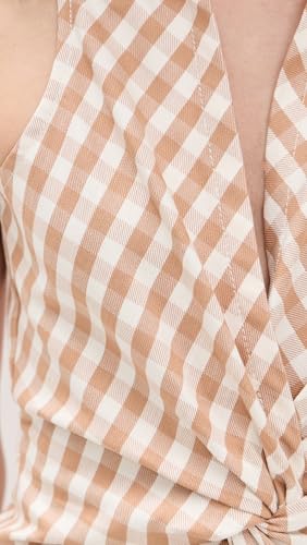 Image of Cinq a Sept Women's Gingham Denim Sleeveless McKenna Dress