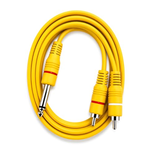 Upix Male to Male 6.35mm Jack to 2RCA Audio Cable 1.3 Meters (4.3...