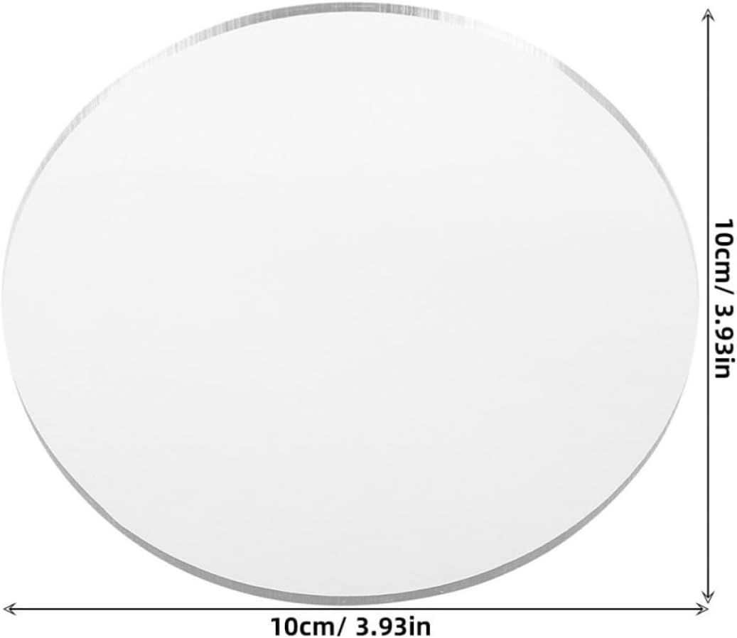 Mirror Makeup, and Application Distortion-Free Reflection 20pcs Small Acrylic Sheets for Precise Circular Compact Replacement Mirrors for Travel and Crafts