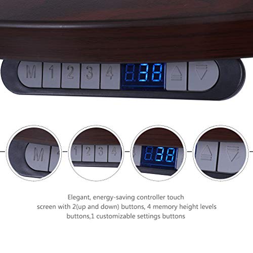 Sunon Laminate Table Top Only Executive Office Desk Top Wood Table Top for Height Adjustable Electric Standing Desk Frame (63x29.5 Table Top, Mahogany) - Thumbnail 5
