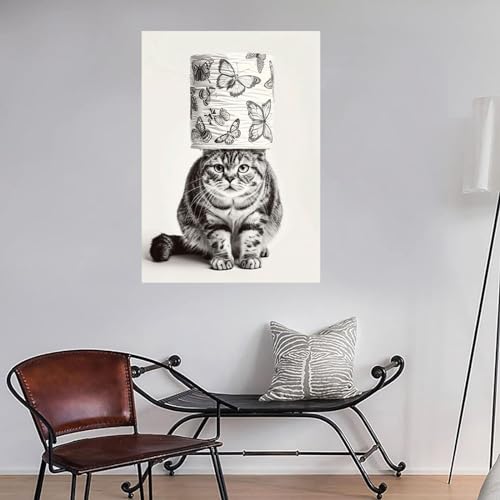 Cadre image de chat art animalier design chic 70x100cm - 4