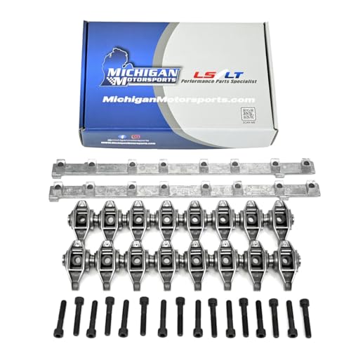 Michigan Motorsports LS1 Rocker Arms with Upgraded Trunnions Installed and GM Support Stands - Fits