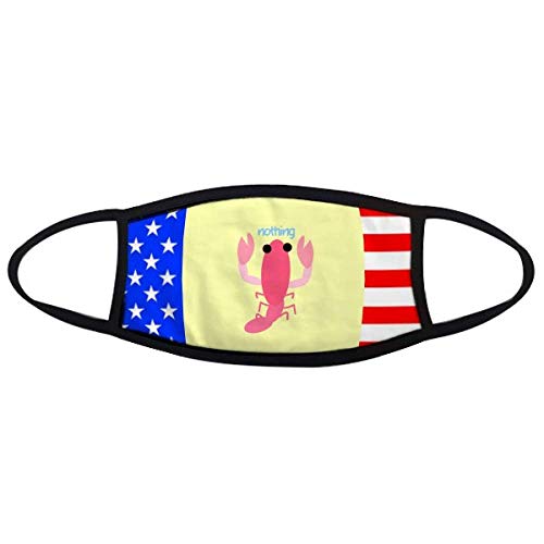 offbb langosta camarón arte marino deco regalo moda máscara boca caliente anti polvo estrellas rayas bandera