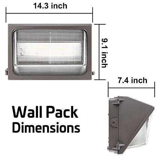 Konlite Led Wall Pack Light, 5800Lm, 40W, 5000K, 0-10V Dimmable Ip65 Commercial Grade With Photocell Sensor Built In For Dusk To Dawn Operation 120-277V - Etl Listed - 175W Equal #TOP2
