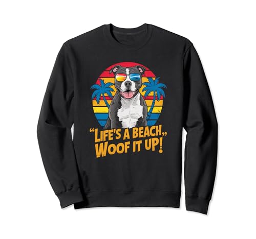Pitbull Vintage Sonnenbrille Lustig Pittie Dog Pitbull Besitzer Sweatshirt
