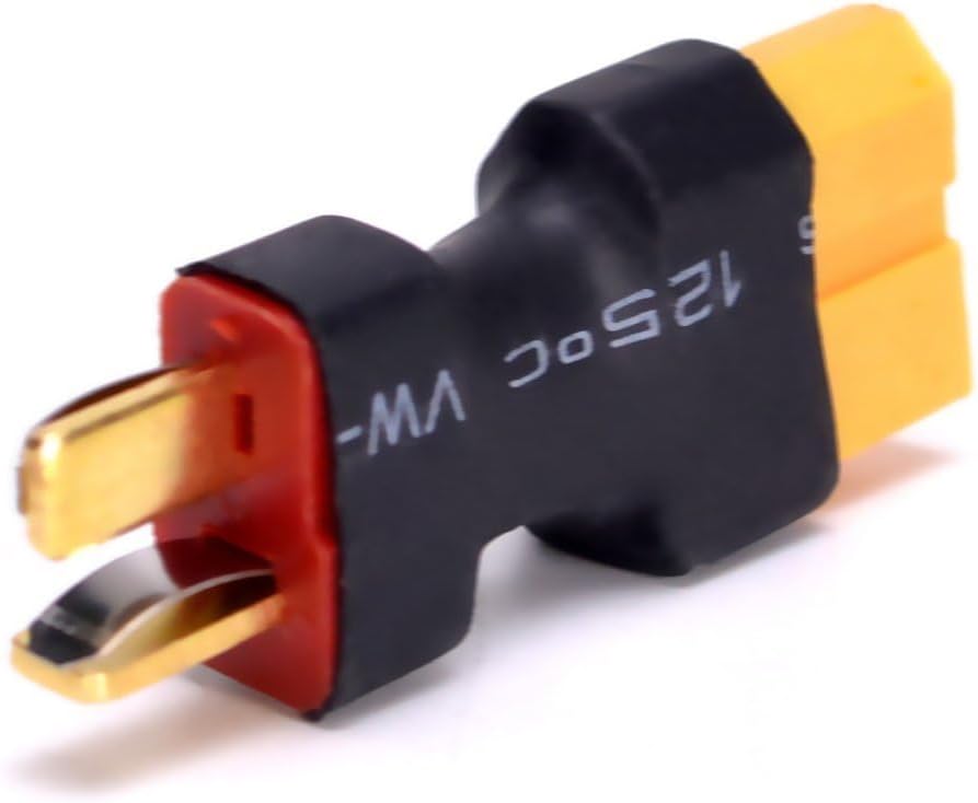 5pcs XT60 Female Connector to T-Plug Male Connector Adapter for RC Car Plane Lipo Battery ESC (Female XT60 to Male T-Plug)