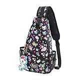 Tokidoki Bolsa tiracolo, Impressão completa preta atualizada, Tendência