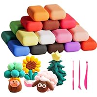 Modelliermasse Lufttrocknend,24 Farben Knete Lufttrocknend für Kinder,Lufttrockener Magischer Knete,Geschenk für Jungen und Mädchen im Alter von 3-12 Jahren