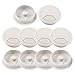 uxcell Plastic Computer Desk Grommet Cable Hole Cover 50mm Diameter 10 Pcs Gray