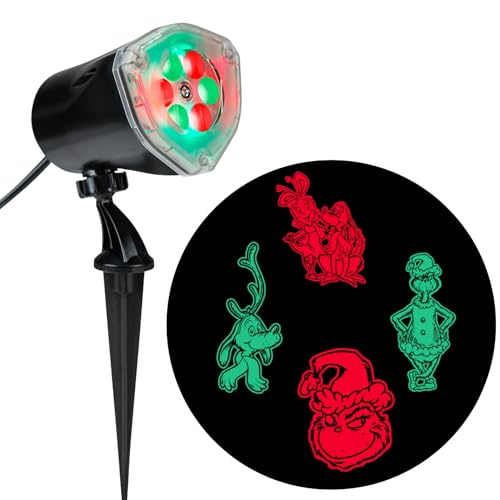 Gemmy for The Grinch LED Christmas Light Projector, Outdoor Swirling Storm Show & Whirl Show (Whirl Motion)