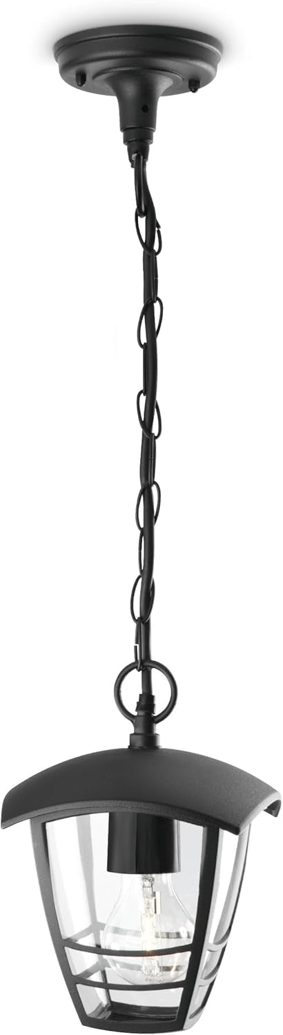 Philips My Garden Creek - Lámpara colgante, 1 x 60 W, 220 V, color negro
