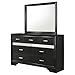 Coaster Home Furnishings Miranda Contemporary 63-inch 9-Drawer Bedroom Dresser with Mirror Bedroom Clothing Storage Cabinet Wide Chest of Drawers Organizer Unit Black 206363M