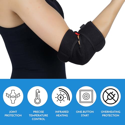 Image of SandPuppy ElbowHeat -Electric Heating Elbow Wrap for Tendonitis and Tennis Elbow, Elbow Heating Pad Wrap for Sprains, Arthritis Bursitis, Joint Pain Relief