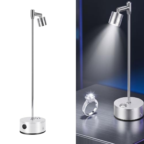 Foco de exhibición de joyería con luz regulable de tres tonos 4