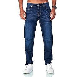 JEEL Herren Sweat-Jeans – Regular-Fit Straight-Cut – Stretch Washed Denim-Look – Jeans-Hose