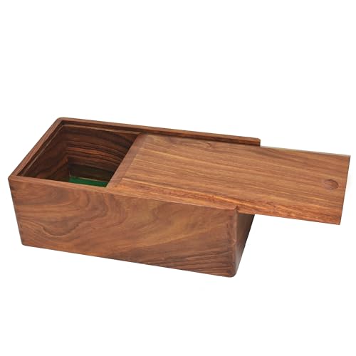 Image of Royal Chess Mall Golden Rosewood Chess Pieces Storage Box for Chessmen Set Upto 4.5 inch