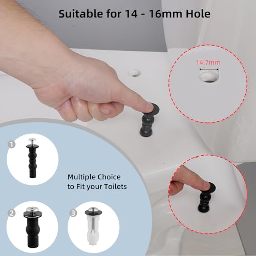 Hibbent Universal Toilet Seat Screws & Bolts, Toilet Screws Replacement Kit - image 2