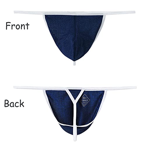 ZONBAILON Mens Thong Underwear Pouch Sexy G String Mesh Breathable T Back Low Rise3