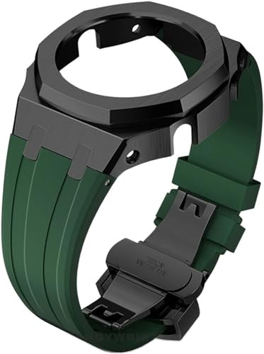 Bracelet caoutchouc et boîtier métal GA2100 protégeant votre montre avec son couvercle inférieur.