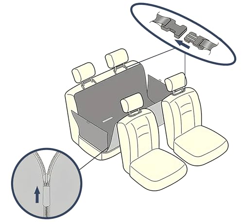 Housse de siège auto pour chiens Lupex protection arrière imperméable - 6