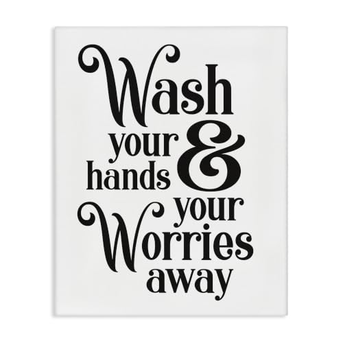 Stupell Industries 'Wash Your Hands and Worries'| Canvas Art