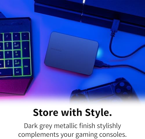 Toshiba Canvio Gaming 1TB taşınabilir harici sabit disk, USB 3.2, Play Station ve Xbox için, siyah (HDTX210EK3AA) - Görsel 6
