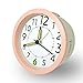 Produktbild Klassischer analoger Wecker mit Schlummerfunktion, Leise kein Ticken Wecker Leicht ablesbare Uhr mit Nachtlicht für Schlafzimmer Büro Schule, Weiß + Pink