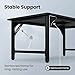 47 Inch Black Extra Deep Desktop Desktop Desk Sturdy Metal Frame Simple Workstation Game Study Writing All-Rounder