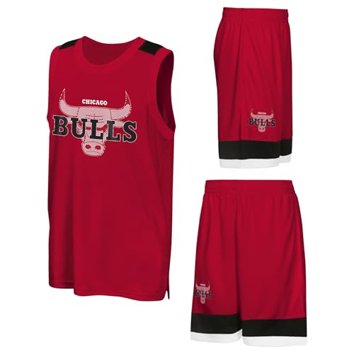 NBA Chicago Bulls - Conjunto de Camiseta sin Mangas y pantalón Corto Rojo