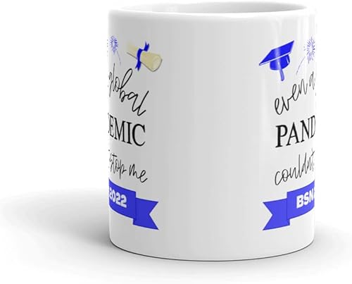 Miniatura 6 de BSN 2022 - Taza de café para graduación de graduación de licenciatura en enfermería, regalo de graduación  Even A Global Pandemic Couldn't Stop Me