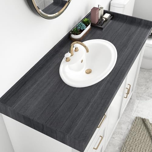 Papel pintado madera negra autoadhesivo para cubrir encimeras dañadas y muebles antiguos 5