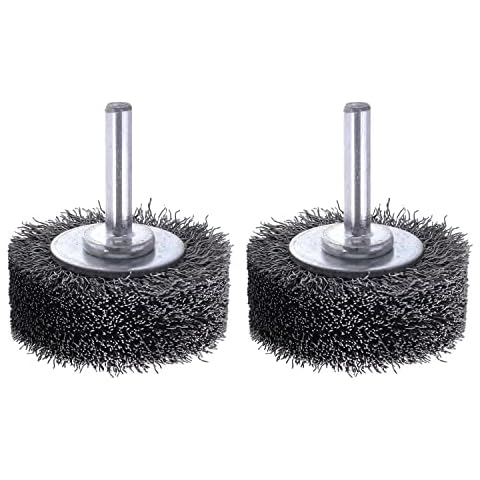 2 Pack Wire Wheel Brush Wire Wheel Brush for Drill Attachment, Rocaris 2 Inch Heavy Duty Wire Brushes Removal Paint Rust & Corrosion, 0.0118" Carbon Steel Wire, 1/4in Shank, 20000RPM Cover