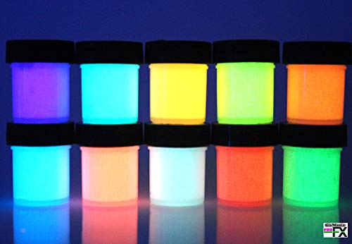 Glow In The Dark Paint, Daytime Visible And Uv Reactive Luminous Glowing Profx Red 1 Ounce #TOP5