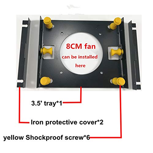 ToToT 1-Pack 3.5 inch Hard Disk Shock Absorber Bracket with Mounting Screws for PC Case 3.5 HDD to 5.25 DVD ROM Bay Mounting AdapterToToT 1-Pack 3.5 inch Hard Disk Shock Absorber Bracket with Mounting Screws for PC Case 3.5 HDD to 5.25 DVD ROM Bay Mountin - Thumbnail 4