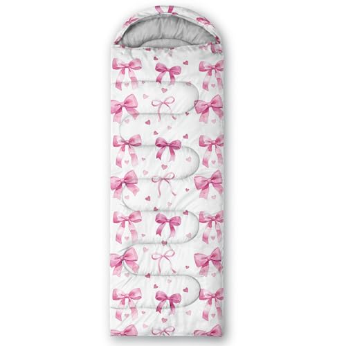 Image of QOOMO Axolotl Cute Camping Sleeping Bags,3 Season Warm & Cool Weather,Lightweight,Waterproof Sleeping Bags for Adults & Kids,Traveling,and Outdoors