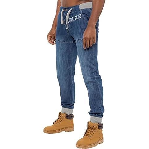 Kruze Mid Stonewash Cuffed Jogger Jeans Cover